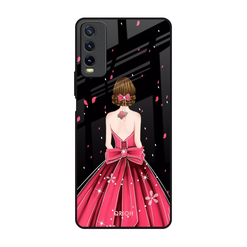 Fashion Princess Vivo Y20 Glass Back Cover Online