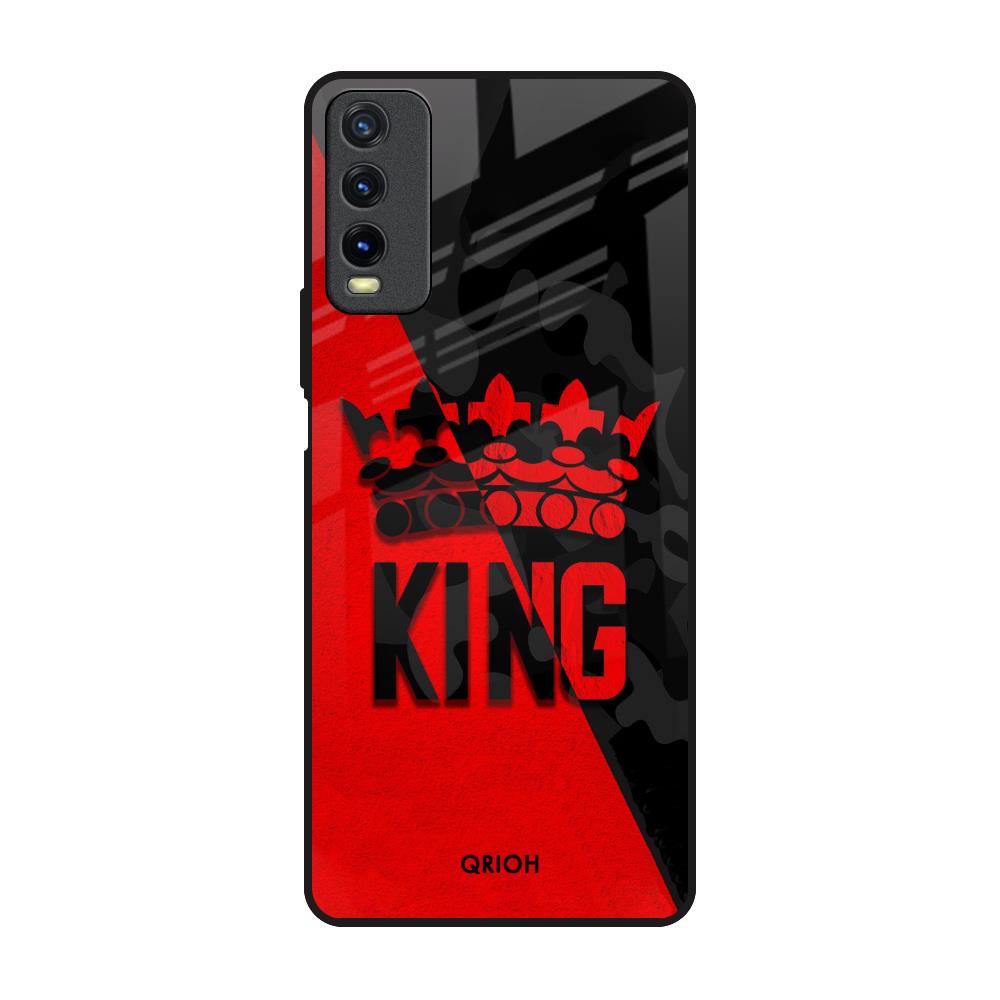 I Am A King Vivo Y20 Glass Back Cover Online