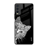 Kitten Mandala Vivo Y20 Glass Back Cover Online