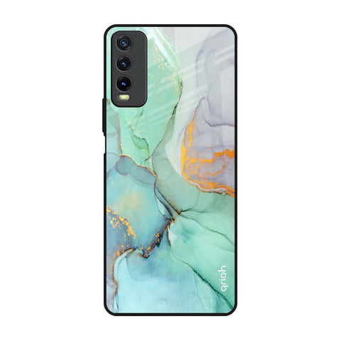 Green Marble Vivo Y20 Glass Back Cover Online