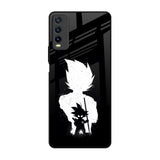 Monochrome Goku Vivo Y20 Glass Back Cover Online