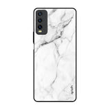 Modern White Marble Vivo Y20 Glass Back Cover Online