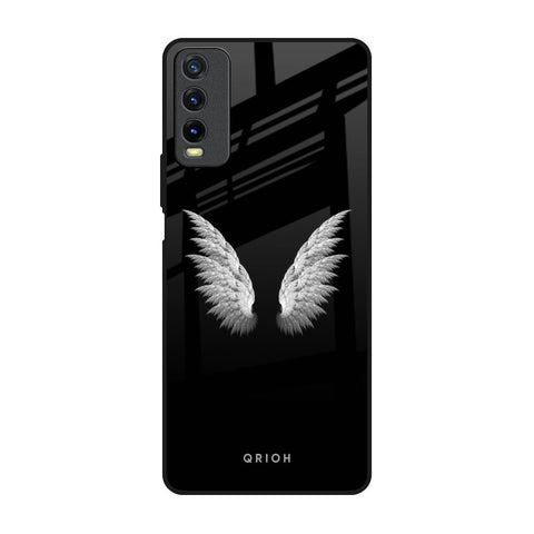 White Angel Wings Vivo Y20 Glass Back Cover Online