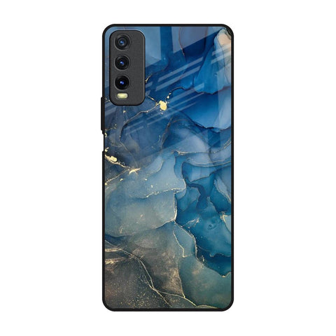 Blue Cool Marble Vivo Y20 Glass Back Cover Online