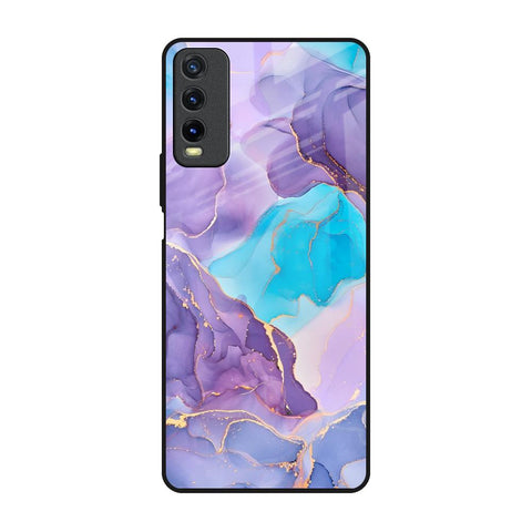 Alcohol ink Marble Vivo Y20 Glass Back Cover Online