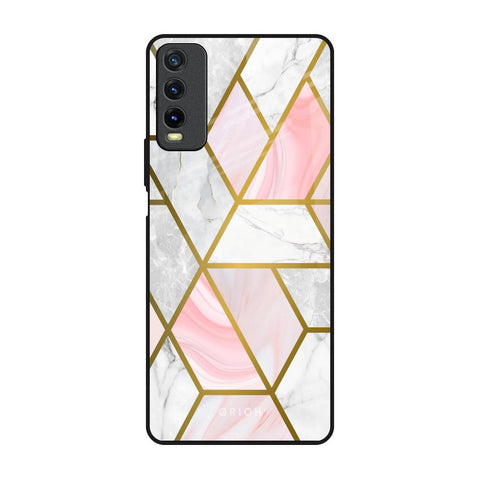 Geometrical Marble Vivo Y20 Glass Back Cover Online