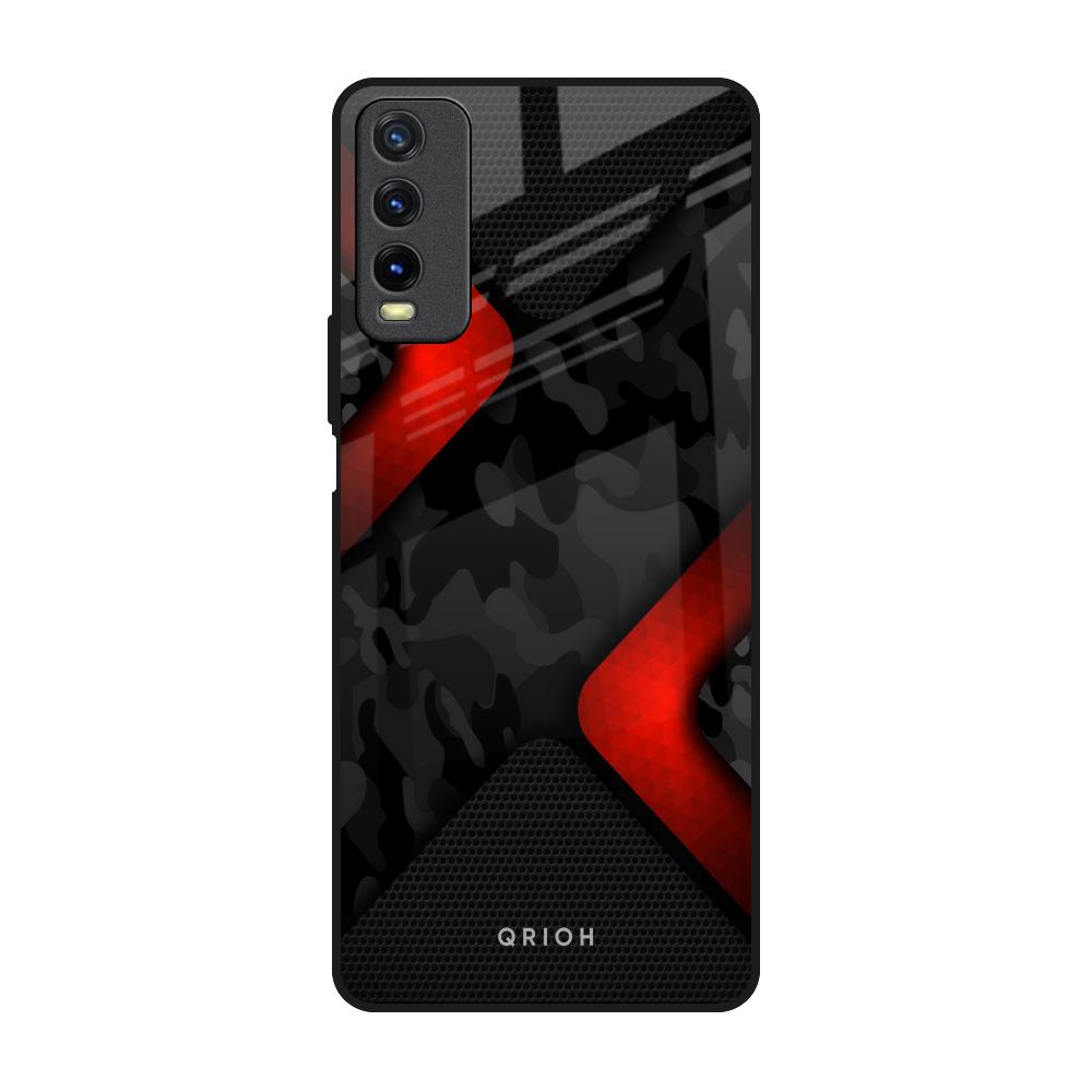 Modern Camo Abstract Vivo Y20 Glass Back Cover Online