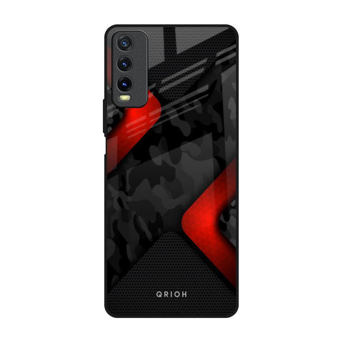 Modern Camo Abstract Vivo Y20 Glass Back Cover Online