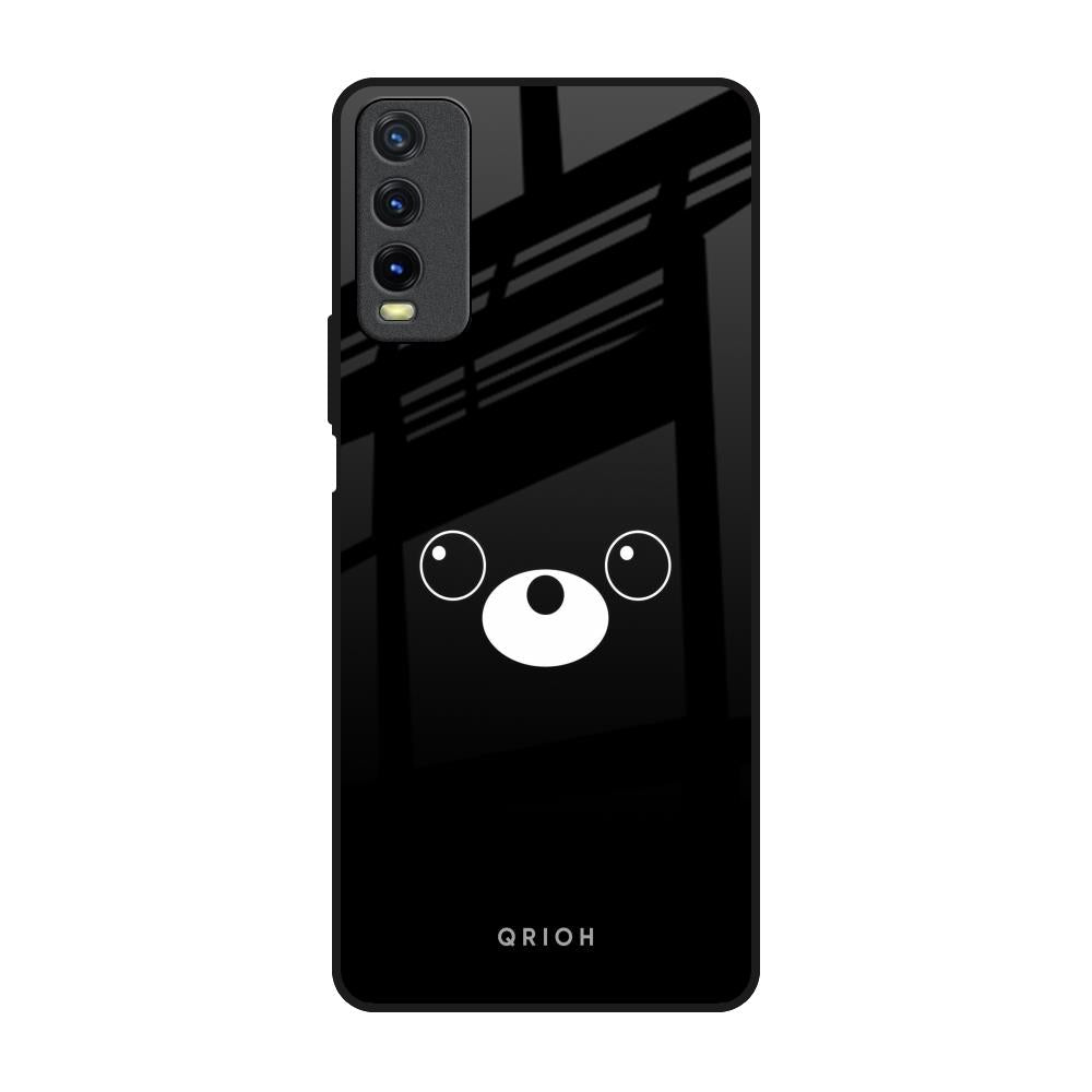 Cute Bear Vivo Y20 Glass Back Cover Online