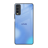Vibrant Blue Texture Vivo Y20 Glass Back Cover Online