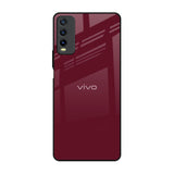 Classic Burgundy Vivo Y20 Glass Back Cover Online