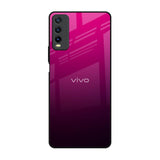 Purple Ombre Pattern Vivo Y20 Glass Back Cover Online