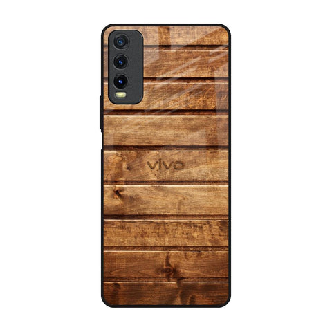 Wooden Planks Vivo Y20 Glass Back Cover Online