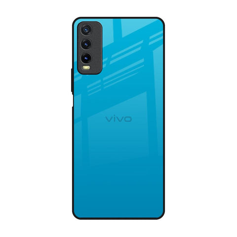 Blue Aqua Vivo Y20 Glass Back Cover Online