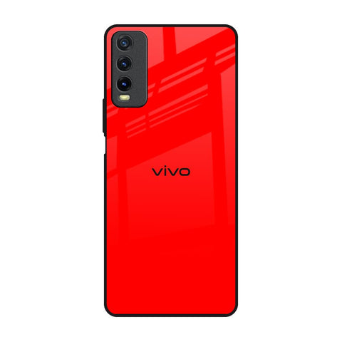 Blood Red Vivo Y20 Glass Back Cover Online