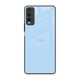 Pastel Sky Blue Vivo Y20 Glass Back Cover Online