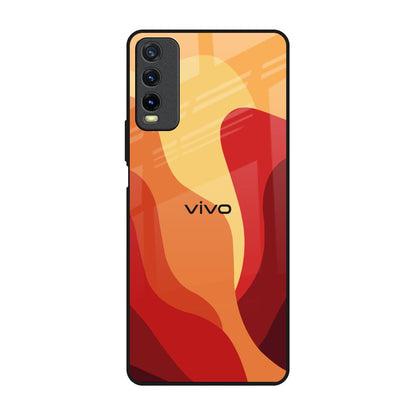 Magma Color Pattern Vivo Y20 Glass Back Cover Online