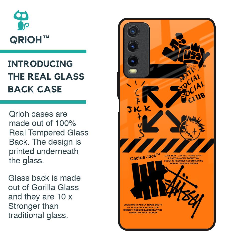 Anti Social Club Glass Case for Vivo Y20