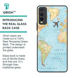 Travel Map Glass Case for Vivo Y20