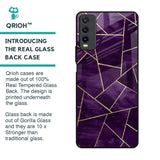 Geometric Purple Glass Case For Vivo Y20