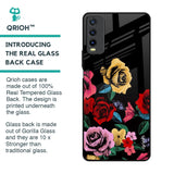 Floral Decorative Glass Case For Vivo Y20