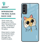 Adorable Cute Kitty Glass Case For Vivo Y20