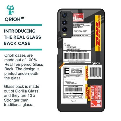 Cool Barcode Label Glass Case For Vivo Y20
