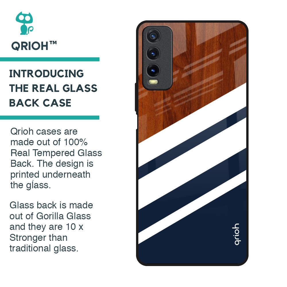 Bold Stripes Glass Case for Vivo Y20