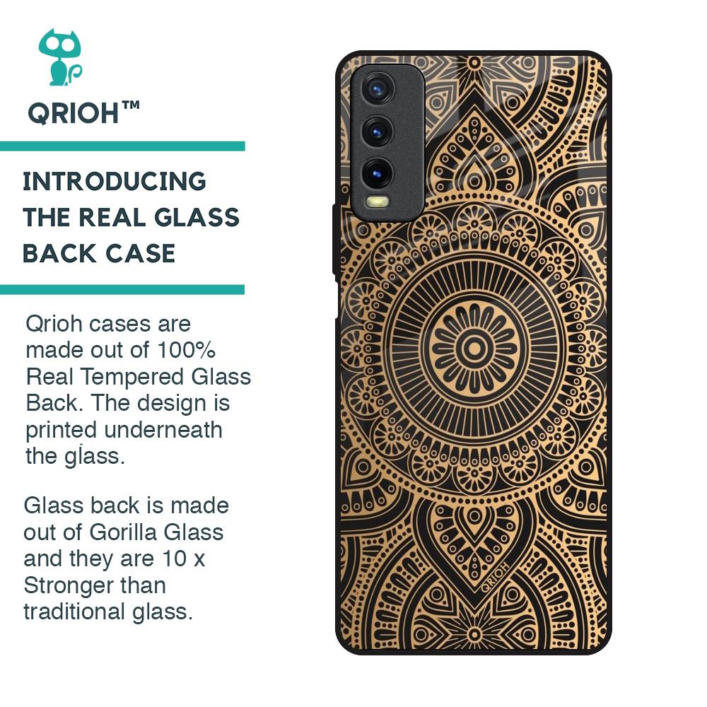 Luxury Mandala Glass Case for Vivo Y20