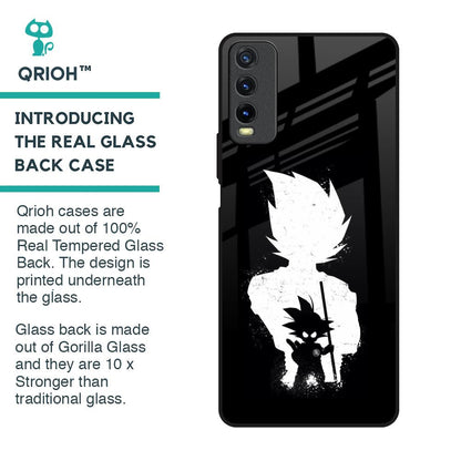 Monochrome Goku Glass Case for Vivo Y20