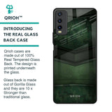 Green Leather Glass Case for Vivo Y20