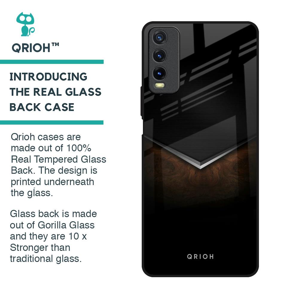 Dark Walnut Glass Case for Vivo Y20