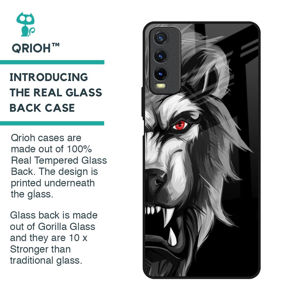 Wild Lion Glass Case for Vivo Y20