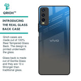 Blue Grey Ombre Glass Case for Vivo Y20