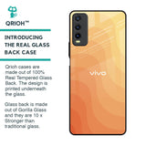 Orange Curve Pattern Glass Case for Vivo Y20
