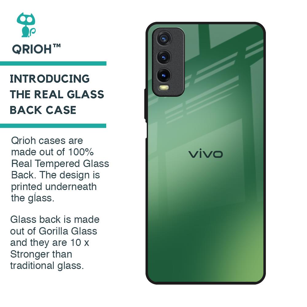 Green Grunge Texture Glass Case for Vivo Y20