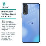 Vibrant Blue Texture Glass Case for Vivo Y20