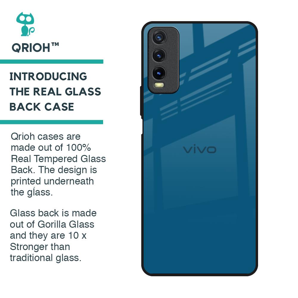 Cobalt Blue Glass Case for Vivo Y20