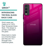 Purple Ombre Pattern Glass Case for Vivo Y20