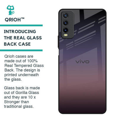 Grey Ombre Glass Case for Vivo Y20