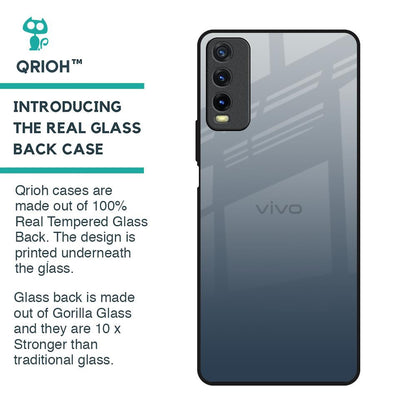 Smokey Grey Color Glass Case For Vivo Y20