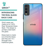 Blue & Pink Ombre Glass case for Vivo Y20