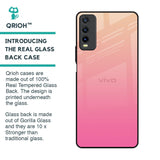 Pastel Pink Gradient Glass Case For Vivo Y20