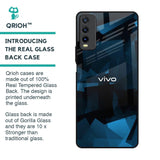 Polygonal Blue Box Glass Case For Vivo Y20