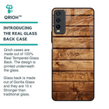 Wooden Planks Glass Case for Vivo Y20