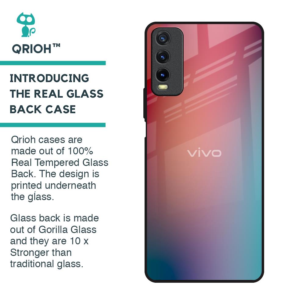 Dusty Multi Gradient Glass Case for Vivo Y20