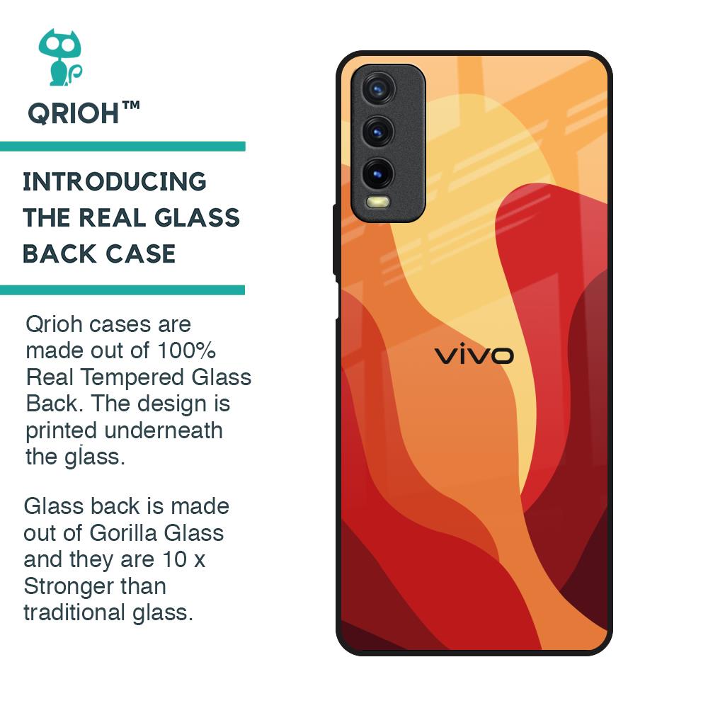 Magma Color Pattern Glass Case for Vivo Y20