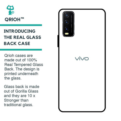 Arctic White Glass Case for Vivo Y20