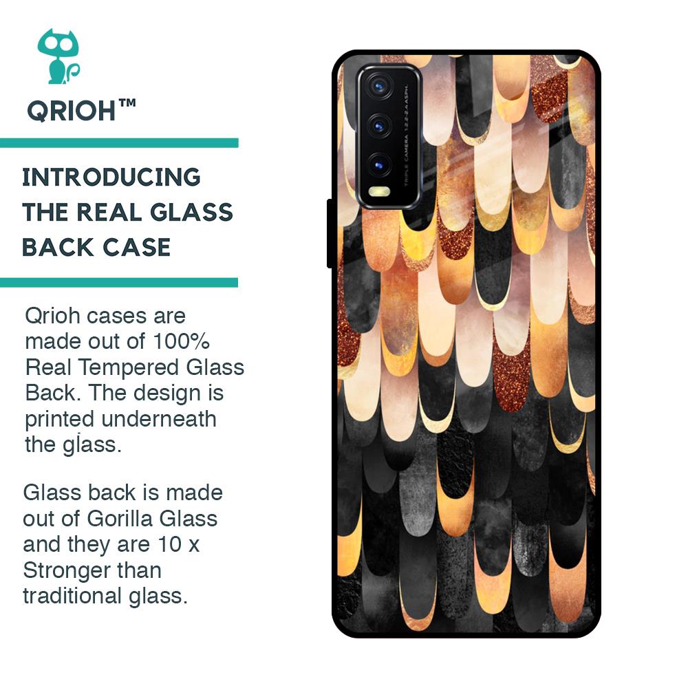 Bronze Abstract Glass Case for Vivo Y20