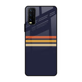 Tricolor Stripes Vivo Y20 Glass Cases & Covers Online